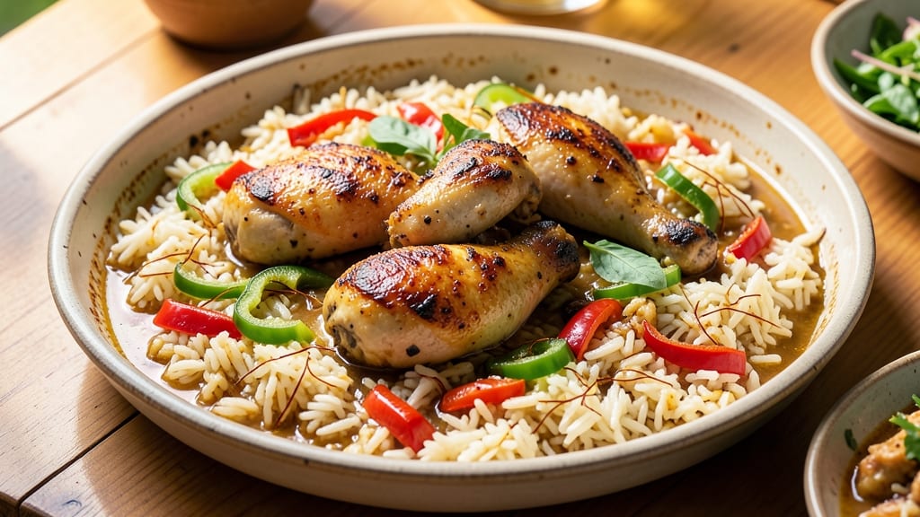 Baked Chicken Paella Recipe: Saffron-Infused Rice and Golden Crisp Bites