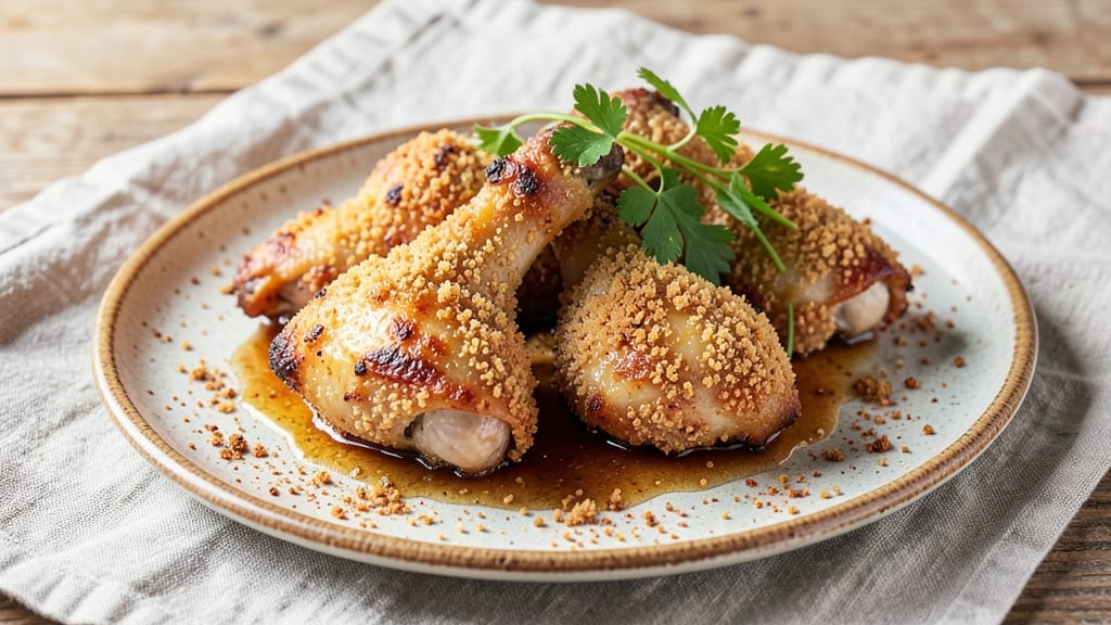 Baked Chicken Legs Recipe With Bread Crumbs: Double-Dredged Crunch That Stays Crispy All Night