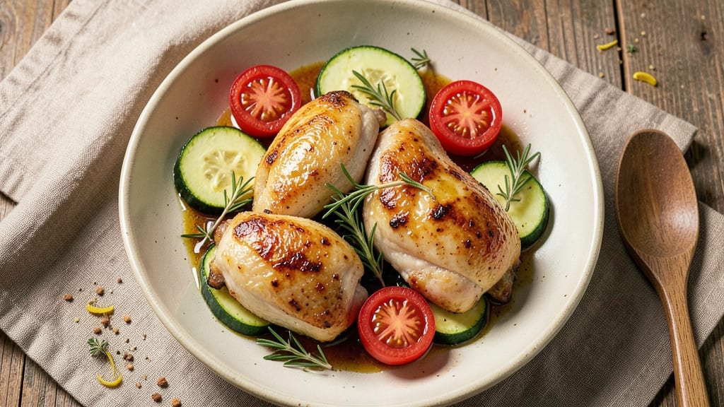 Baked Chicken, Zucchini, and Tomato Recipe: One-Pan Mediterranean Roast