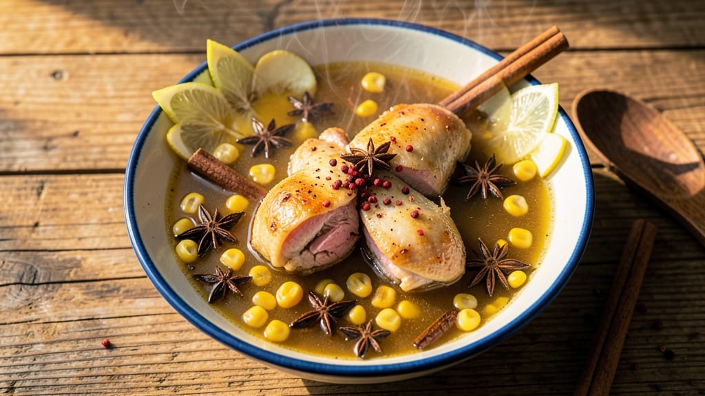 Authentic Chinese Chicken and Corn Soup Recipe: Fragrant Five-Spice Simmer With Silky Broth