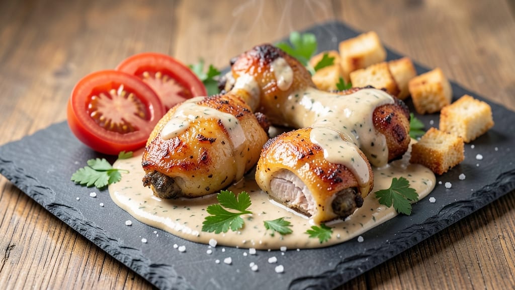 Baked Ranch Chicken Legs Recipe: Buttermilk Brine Crisp Meets Herby Sauce Magic