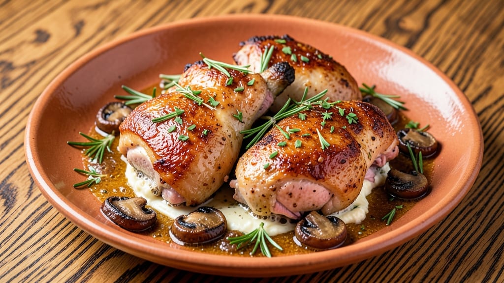 Baked Chicken Thighs With Mushrooms Recipe: Savory Herb-Crusted Pan Masterpiece