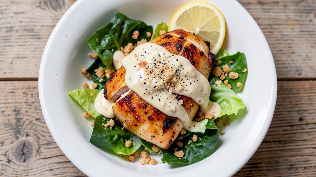 Baked Chicken Caesar Salad Recipe: Crispy Parmesan-Crusted Bites With Creamy Dressing