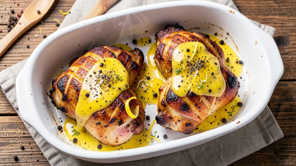 Baked Lemon Pepper Chicken Thighs Recipe: Juicy Interiors With Crispy, Zesty Crust