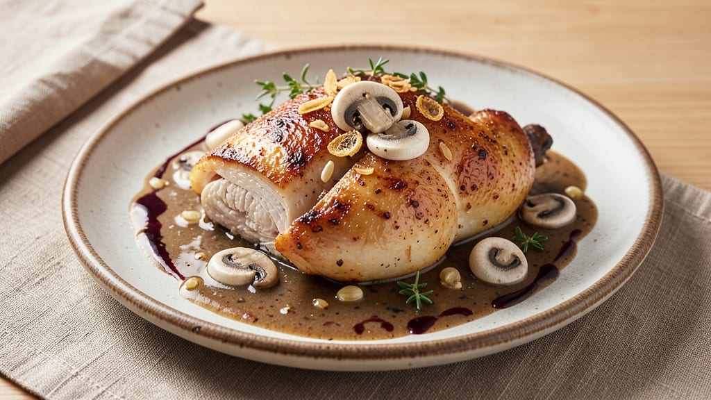Baked Chicken With Mushroom Gravy Recipe: Savory Pan Sauce Transforms Leftovers