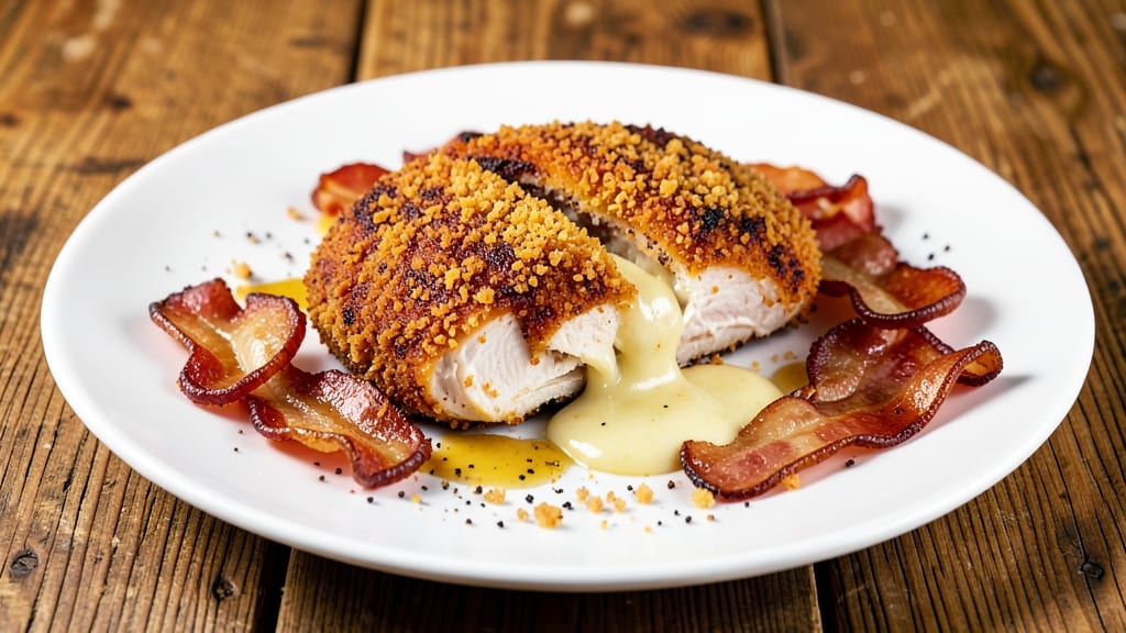Bacon-Crusted Cheese-Stuffed Chicken Breast Recipe: Triple-Layered Crunch and Cream