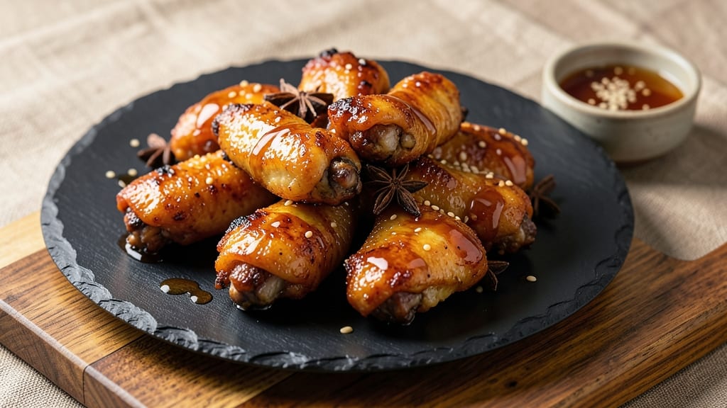 Asian Baked Chicken Wings Recipe: Five-Spice Glaze for Sticky-Sweet Crunch