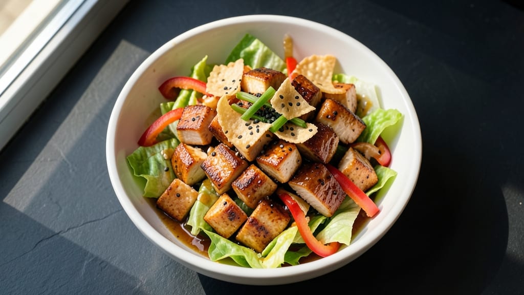 Applebee's Oriental Chicken Salad Copycat Recipe: Crunchy Won Ton Strips and Sweet Sesame Dressing