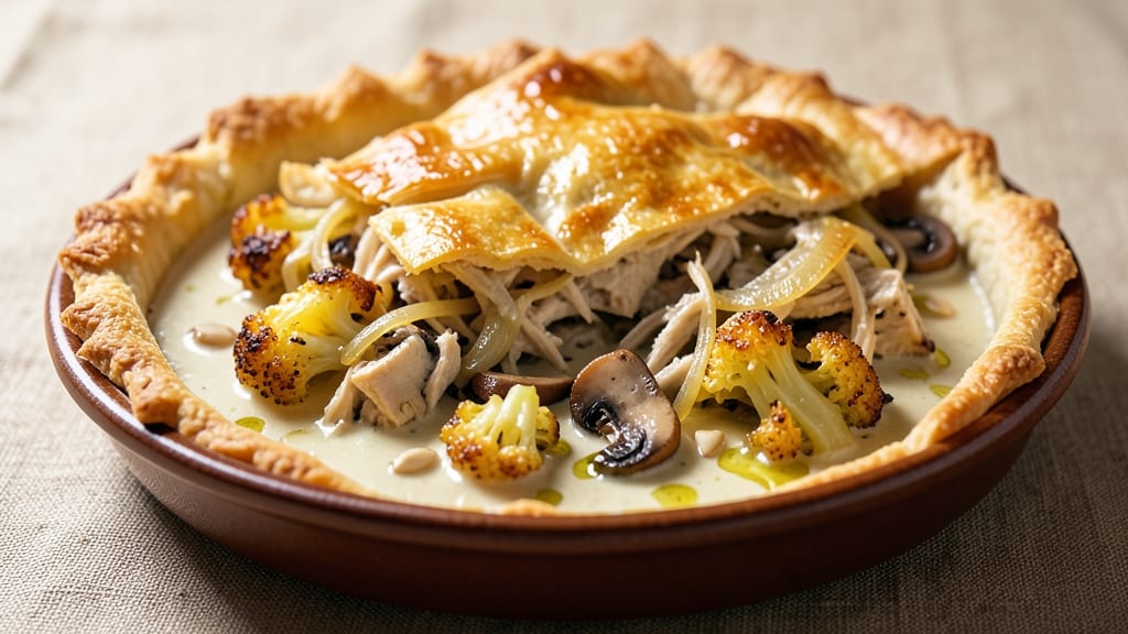 AIP Chicken Pot Pie Recipe: Flaky-Free Comfort With Creamy Cauliflower Topping