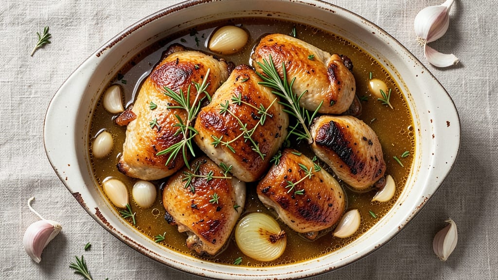 Baked Chicken in Broth Recipe: Herb-Infused Stew Simmered to Tender Perfection
