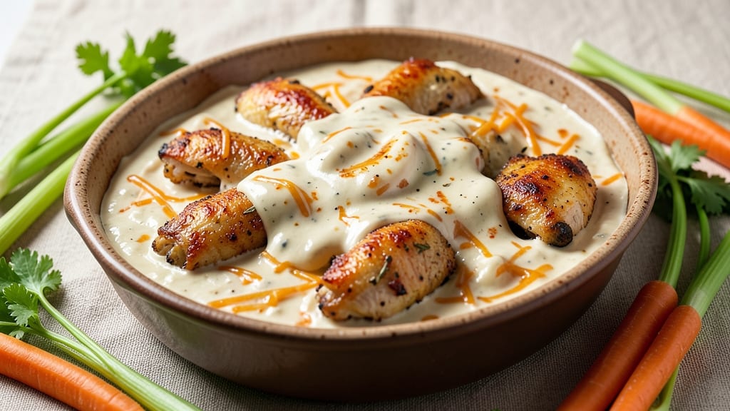 Baked Chicken Wing Dip Recipe: Creamy Ranch and Cheese Heaven