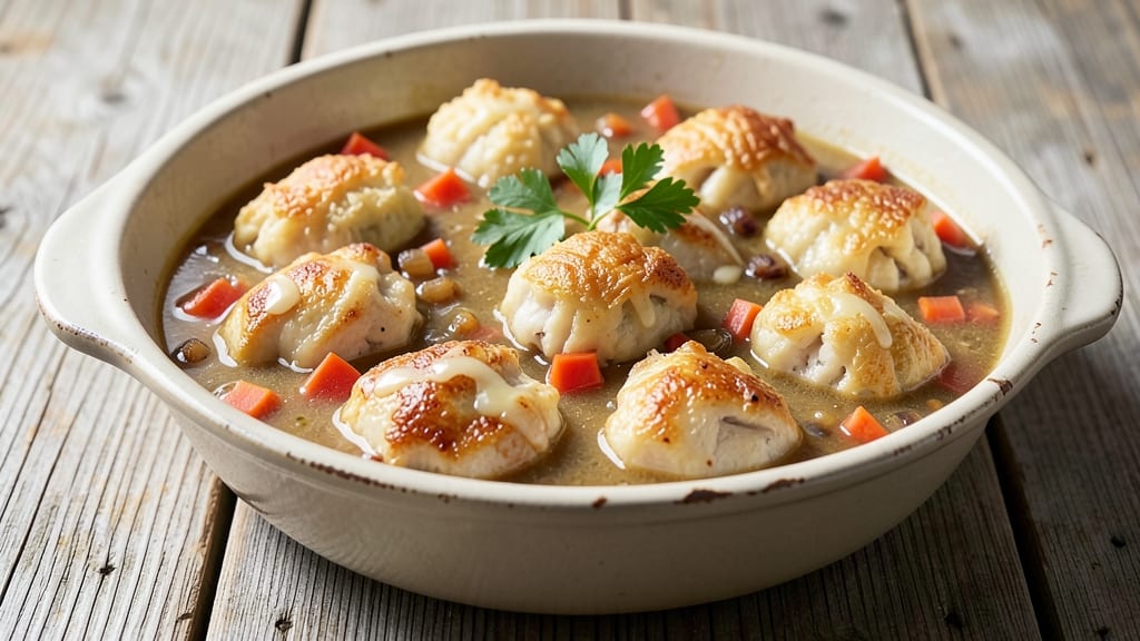 Betty Crocker's Chicken and Dumplings Recipe: Fluffy Dumplings That Thicken the Broth