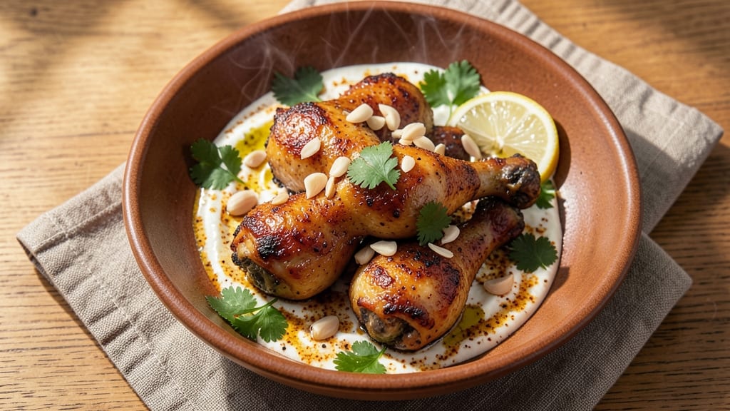 Baked Chicken Drumsticks Indian Recipe: Turmeric-Garlic Spice Crust With Juicy Centers