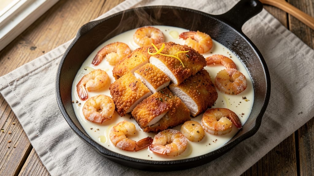 Applebee's Sizzling Chicken And Shrimp Recipe: Crispy-Battered Bites With Buttery Pan Gravy