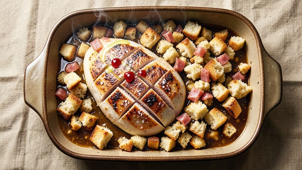 Baked Chicken Breast With Stove Top Stuffing Recipe: One-Pan Juicy Chicken and Herbed Bread Crumbs