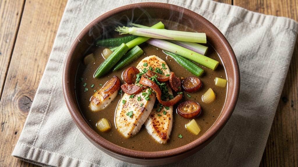Campbell's Chicken Gumbo Soup Copycat Recipe: Deep-Roasted Okra and Smoky Sausage Richness