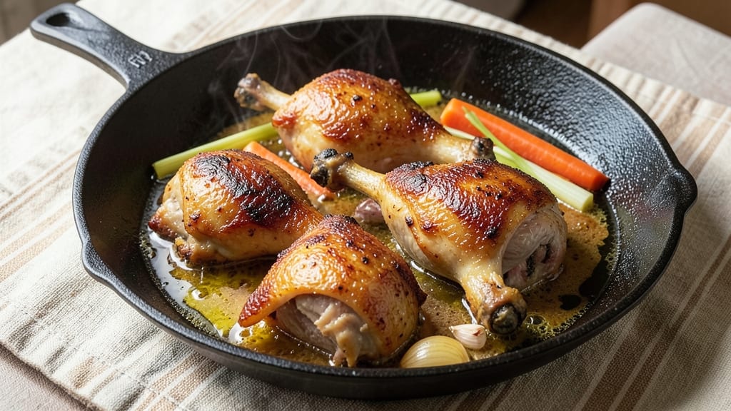 Chicken Thighs and Legs Recipe: Slow-Braised Until Fall-Off-The-Bone Tender