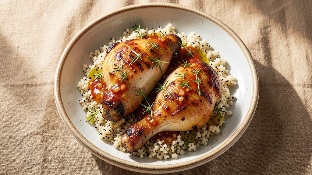 Baked Chicken Thighs And Quinoa Recipe: Crispy-Skinned Protein With Nutty Grain Base
