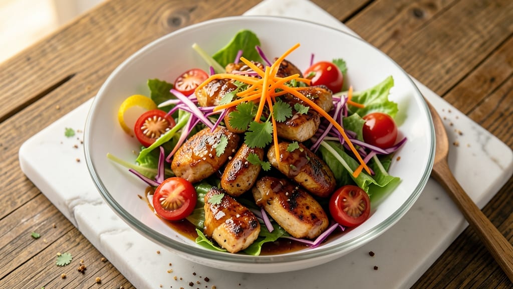 Applebee's Asian Chicken Salad Copycat Recipe: Crispy Sesame-Crusted Bites Over Tangy Peanut Dressing
