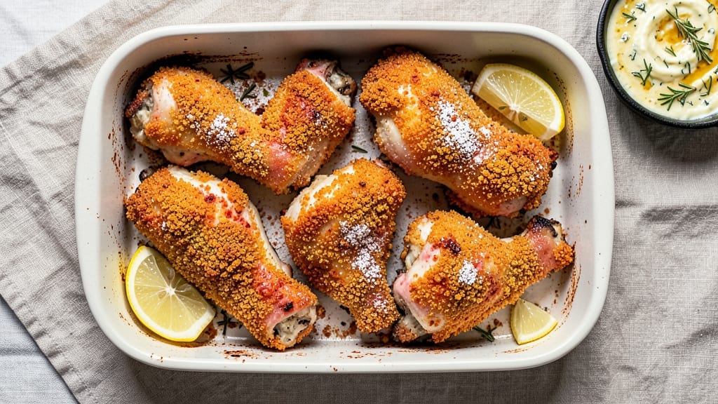 Baked Breaded Chicken Drumsticks Recipe: Crispy-Crusted Juiciness in One Pan