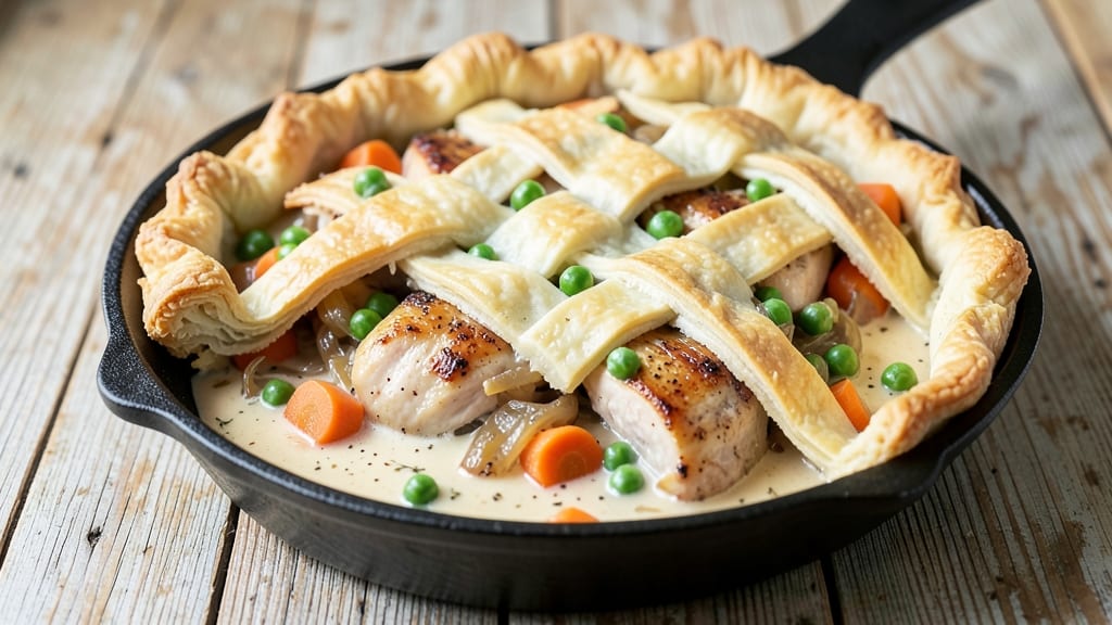 America's Test Kitchen Cast Iron Chicken Pot Pie Recipe: Flaky Topped Comfort With Juicy Chicken Filling