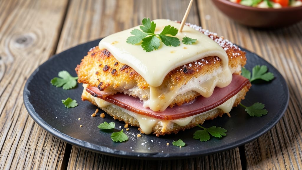 Air Fried Chicken Cordon Bleu Recipe: Swiss and Ham-Stuffed Crispy Delight