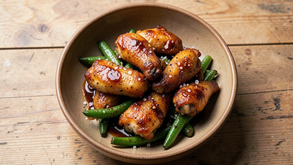 Gordon Ramsay's Chicken Wings And Green Beans Recipe: Crispy Wings With Almond Butter Glaze