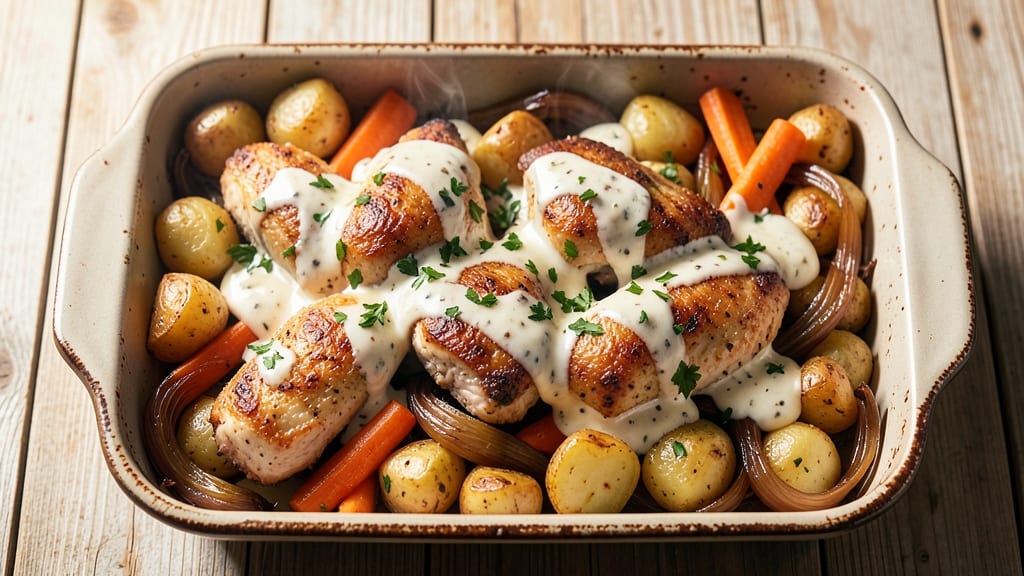 Grandma's Chicken Bake Recipe: Crispy Top, Melty Cheese, One-Pan Magic