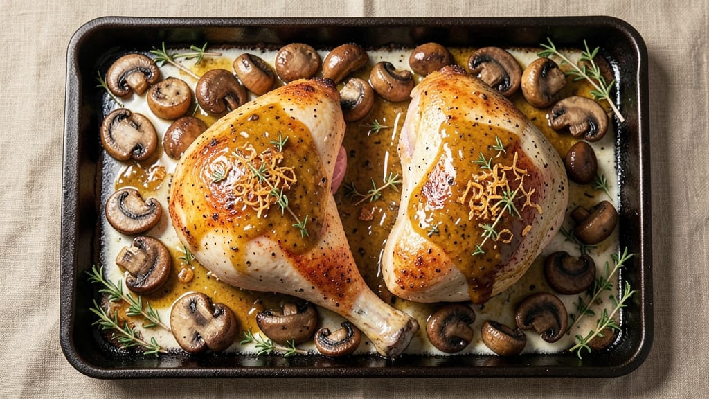 Jamie Oliver's Chicken and Mushroom Tray Bake Recipe: One-Pan Weeknight Hero