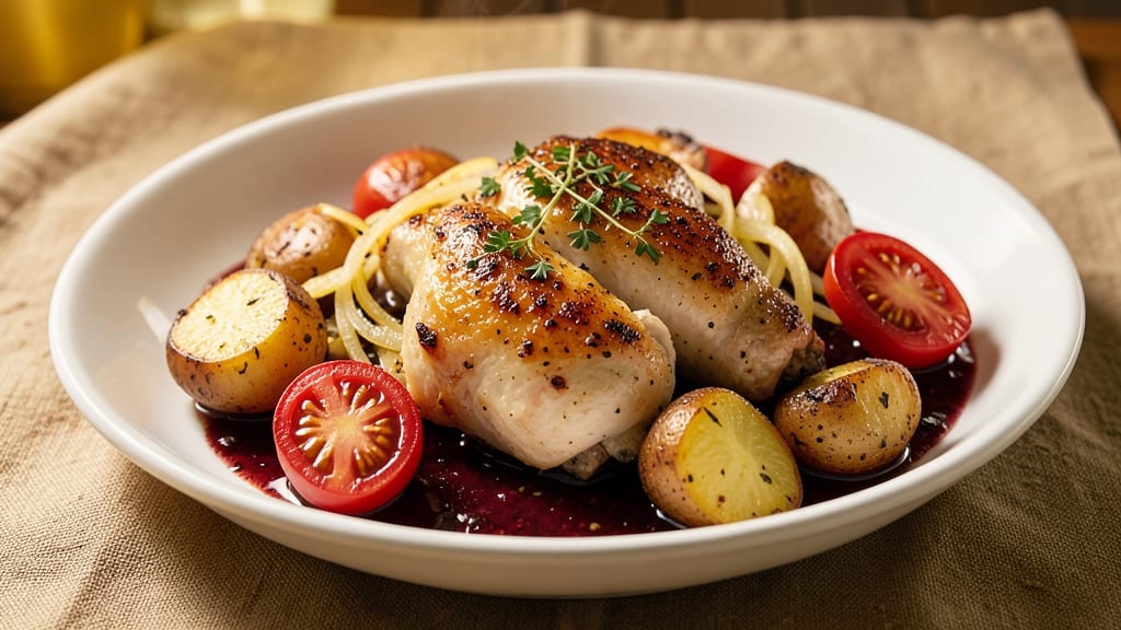 Jamie Oliver's Chicken, Potatoes, and Tomatoes Recipe: One-Pan Weeknight Masterpiece